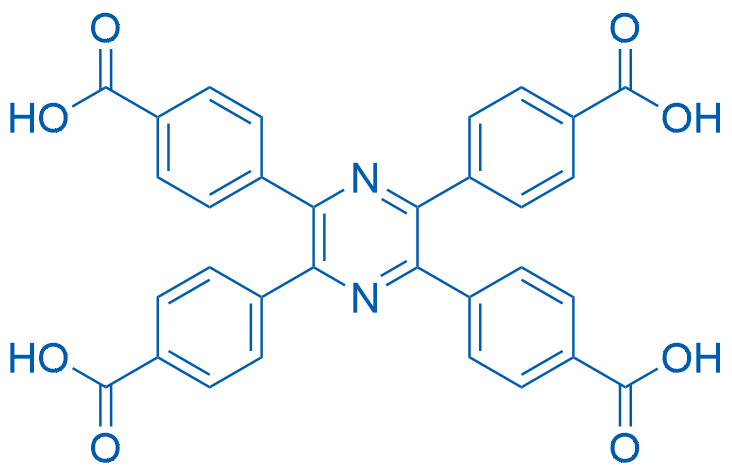 4,4',4'',4'''-(吡嗪-2,3,5,6-四基)四苯甲酸 结构式