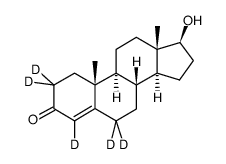 睾酮-[D5] 结构式