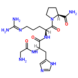 甘氨酰-L-组氨酰-L-精氨酰-L-脯氨酰胺 结构式