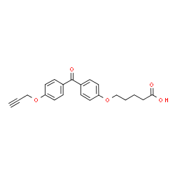 5-(4-(4-(丙-2-炔-1-基氧基)苯甲酰基)苯氧基)戊酸 结构式