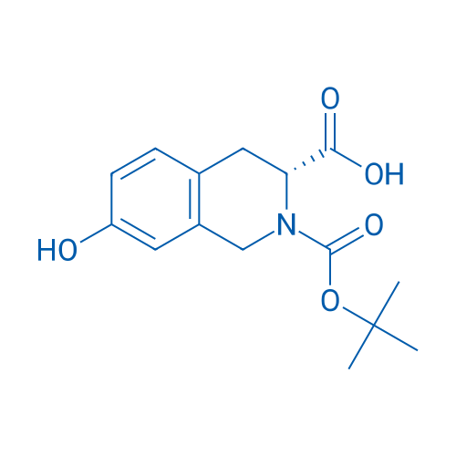 (R)-2-(叔丁氧基羰基)-7-羟基-1,2,3,4-四氢异喹啉-3-羧酸 结构式