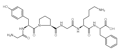 甘氨酰-L-酪氨酰-L-脯氨酰甘氨酰-L-赖氨酰-L-苯丙氨酸 结构式