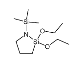 2,2-二乙氧基-1-(三甲基硅基)-1,2-氮硅杂环戊烷 结构式