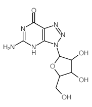 8-氮杂鸟苷 结构式