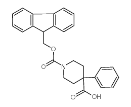 Fmoc-4-苯基哌啶-4-羧酸 结构式
