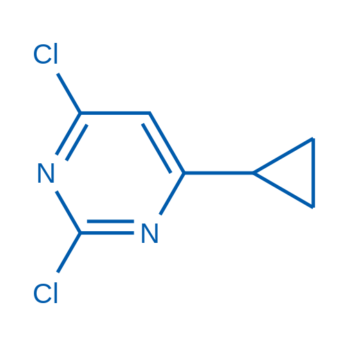 2,4-二氯-6-环丙基嘧啶 结构式