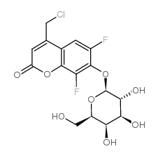 4-氯甲基-6,8-二氟伞形酮-beta-D-吡喃半乳糖苷 结构式