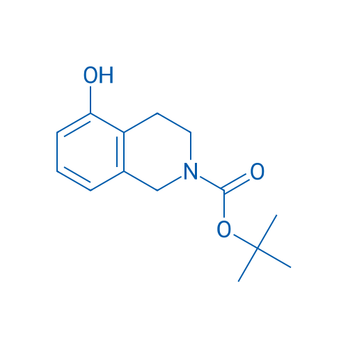 N-boc-5-羟基-1,2,3,4-四氢异喹啉 结构式