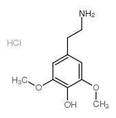 3,5-二甲氧基-4-羟基苯乙胺盐酸盐 结构式