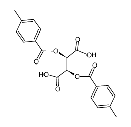 (-)-二对甲苯酰-L-酒石酸 结构式