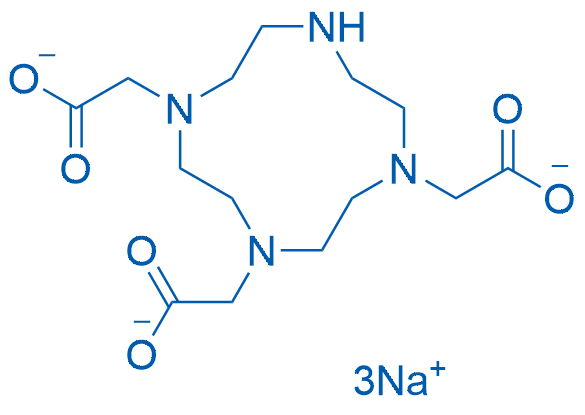 2,2',2''-(1,4,7,10-四氮杂环十二烷-1,4,7-三基)三乙酸钠 结构式