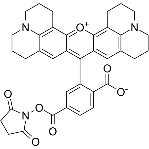 6-羧基-X-罗丹明 N-琥珀酯 结构式