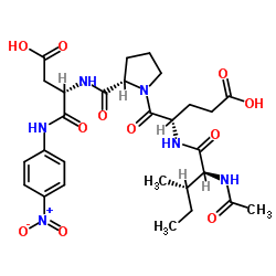 N-乙酰基-异亮氨酸-谷氨酸-脯氨酸-天冬氨酸-对硝基苯胺 结构式