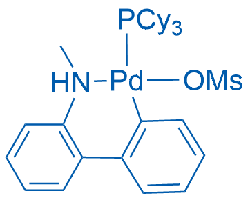 (甲磺酸-κO)[2'-(甲基氨基-κN)[1,1'-联苯]-2-基-κC](三环己基膦)钯 结构式