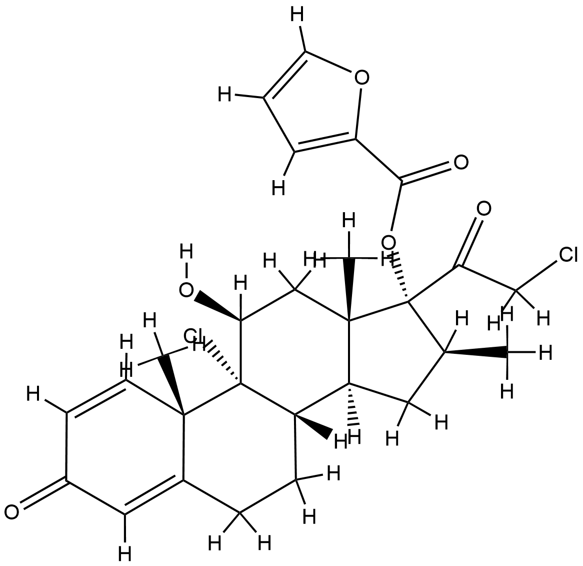 糠酸莫米松杂质10 结构式