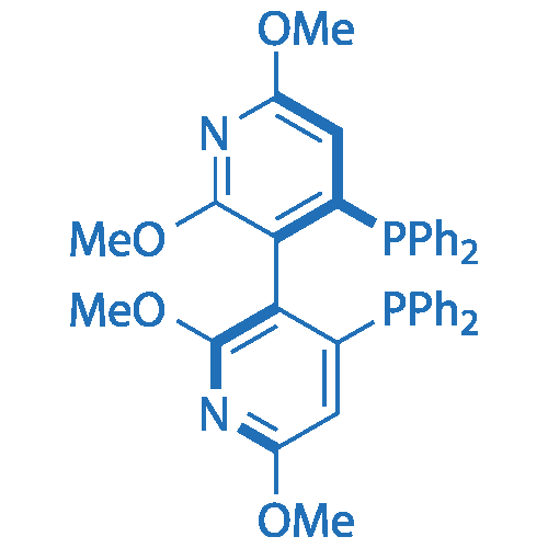 (3R)-4,4'-二(二苯基膦基)-2,2',6,6'-四甲氧基-3,3'-联吡啶 结构式