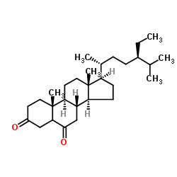 (5α)-豆甾烷-3,6-二酮 结构式