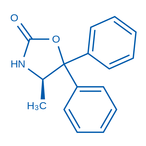 R-5,5-二苯基-4-甲基-2-噁唑烷酮 结构式