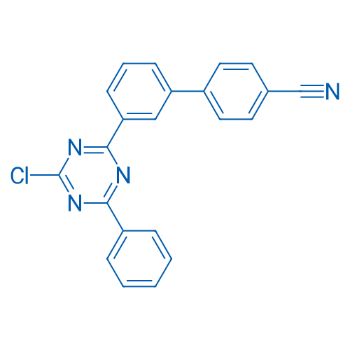 3'-(4-氯-6-苯基-1,3,5-三嗪环-2-基)-[1,1'-联苯]-4-甲腈 结构式