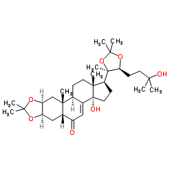 脱皮甾酮 2,3:20,22-二缩丙酮 结构式