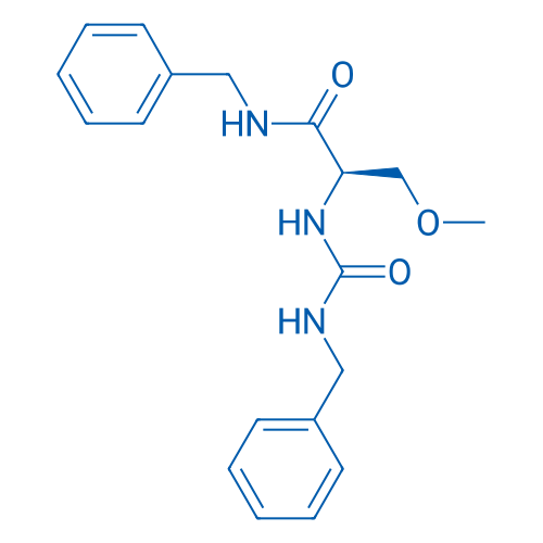 (R)-N-苄基-2-(3-苄基脲基)-3-甲氧基丙酰胺 结构式