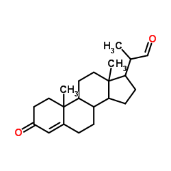 20-甲酰基孕甾-4-烯-3-酮 结构式