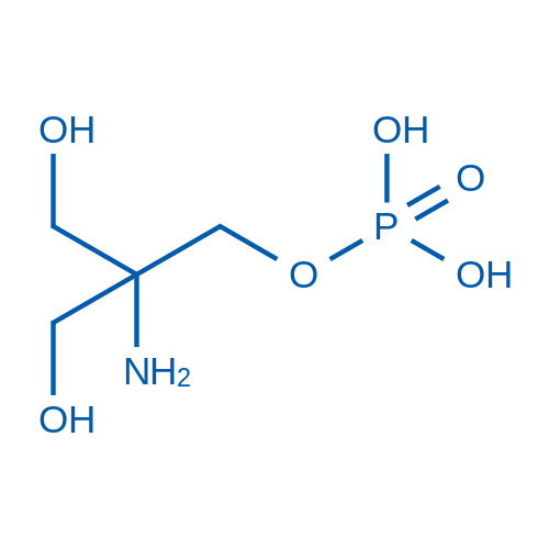 2-氨基-3-羟基-2-(羟甲基)丙基磷酸二氢酯 结构式