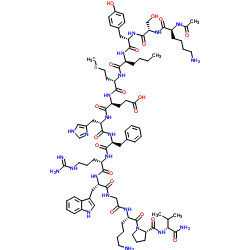 乙酰-[赖氨酸0,正亮氨酸3]γ2-促黑素细胞激素酰胺 结构式