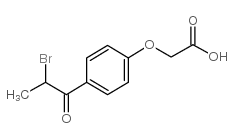 2-[4-(2-溴-1-氧代丙基)苯氧基]乙酸 结构式