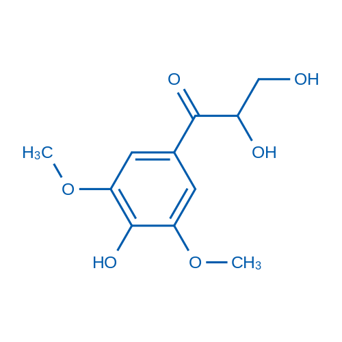 2,3-二羟基-1-(4-羟基-3,5-二甲氧基苯基)丙-1-酮 结构式