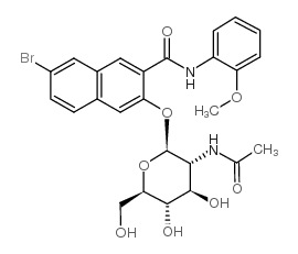 萘酚 AS-BI N-乙酰基-β-D-氨基葡糖苷 结构式