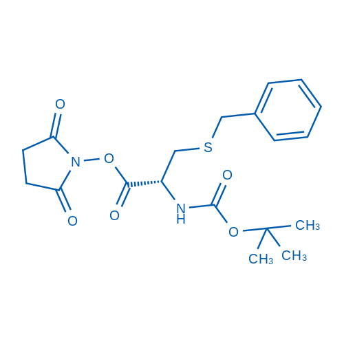 BOC-S-苄基-L-半胱氨酸琥珀酰亚胺基酯 结构式