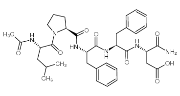 乙酰基-亮氨酰-脯氨酰-苯丙氨酰-苯丙氨酰-天冬氨酰胺 结构式