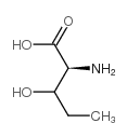 DL-β-羟基正缬氨酸 结构式