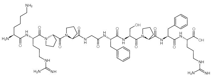 赖氨酰缓激肽 结构式