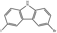 3-溴-6-碘-9H-咔唑 结构式