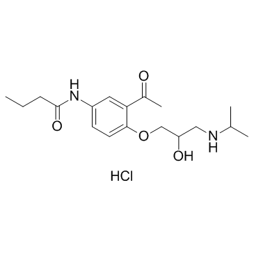 盐酸醋丁洛尔 结构式