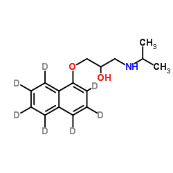 (±)-普萘洛尔-D7(环-D7) 结构式