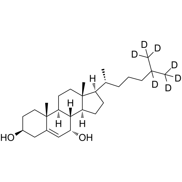 7α-羟基胆固醇-d7 结构式
