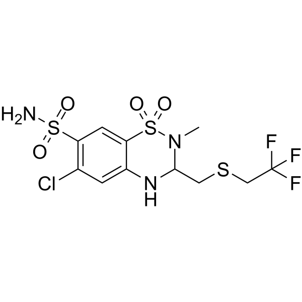泊利噻嗪 结构式