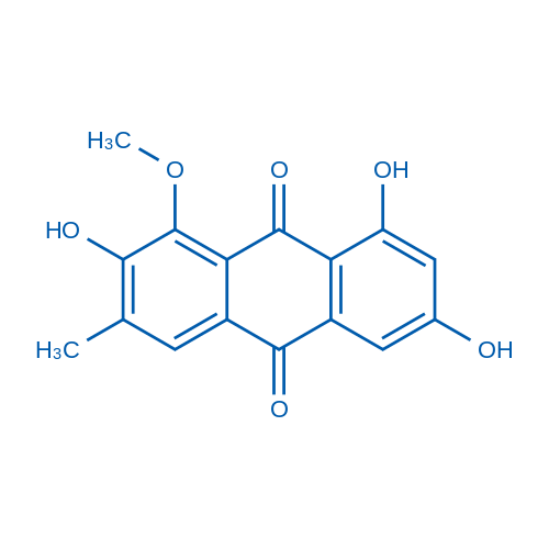 2-羟基-大黄素-1-甲醚 结构式