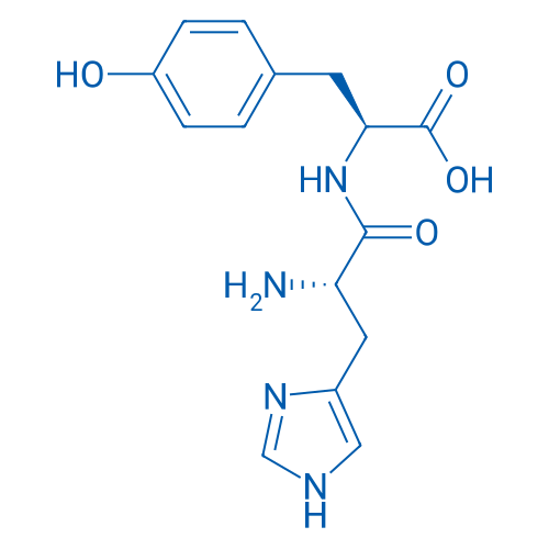 L-组氨酰-L-酪氨酸 结构式