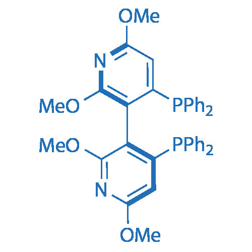 (S)-2,2',6,6'-四甲氧基-4,4'-二(二苯基膦基)-3,3'-联吡啶 结构式