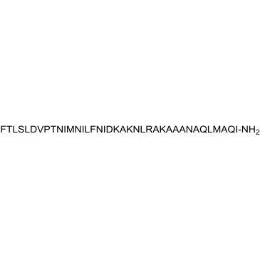 生化试剂H-Phe-Thr-Leu-Ser-Leu-Asp-Val-Pro-Thr-Asn-Ile-Met-Asn-Ile-Leu-Phe-Asn-Ile-Asp-Lys-Ala-Lys-Asn-Leu-Arg-Ala-Lys-Ala-Ala-Ala-Asn-Ala-Gln-Leu-Met-Ala-Gln-Ile-NH? 结构式