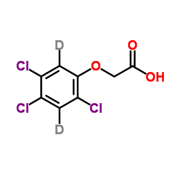 2,4,5-三氯苯氧基醋酸-D4 结构式