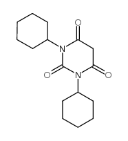 1,3-双环己基巴比妥酸 结构式