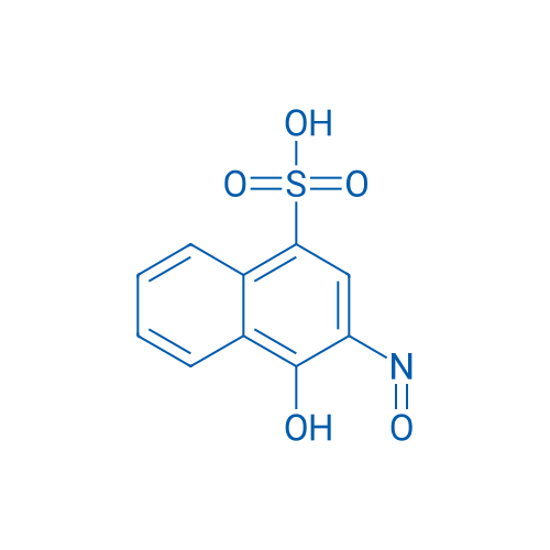 4-羟基-3-亚硝基萘-1-磺酸 结构式