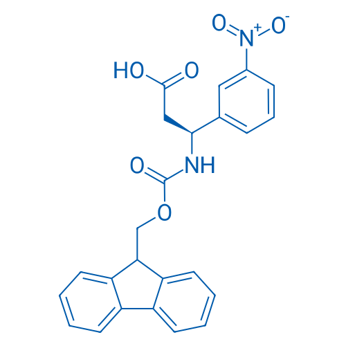 (S)-Fmoc-3-氨基-3-(3-硝基苯基)丙酸 结构式