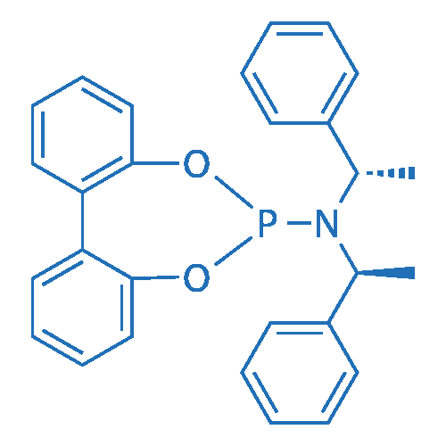 N,N-双((S)-1-苯乙基)二苯并[d,f][1,3,2]二氧杂磷杂环庚三烯-6-胺 结构式