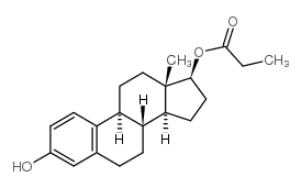 beta-雌二醇 17-丙酸酯 结构式